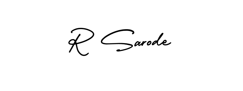 Make a beautiful signature design for name R Sarode. With this signature (AmerikaSignatureDemo-Regular) style, you can create a handwritten signature for free. R Sarode signature style 3 images and pictures png
