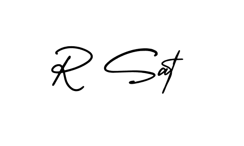 Use a signature maker to create a handwritten signature online. With this signature software, you can design (AmerikaSignatureDemo-Regular) your own signature for name R Sat. R Sat signature style 3 images and pictures png