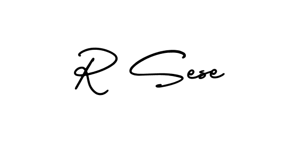 You should practise on your own different ways (AmerikaSignatureDemo-Regular) to write your name (R Sese) in signature. don't let someone else do it for you. R Sese signature style 3 images and pictures png