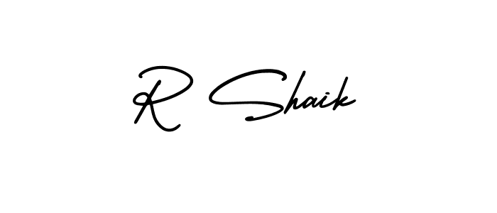 You can use this online signature creator to create a handwritten signature for the name R Shaik. This is the best online autograph maker. R Shaik signature style 3 images and pictures png