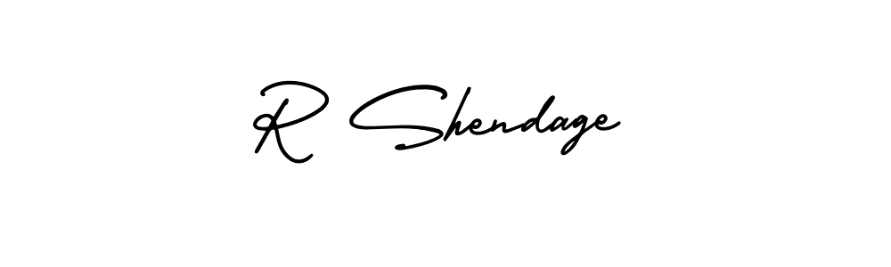 How to make R Shendage signature? AmerikaSignatureDemo-Regular is a professional autograph style. Create handwritten signature for R Shendage name. R Shendage signature style 3 images and pictures png