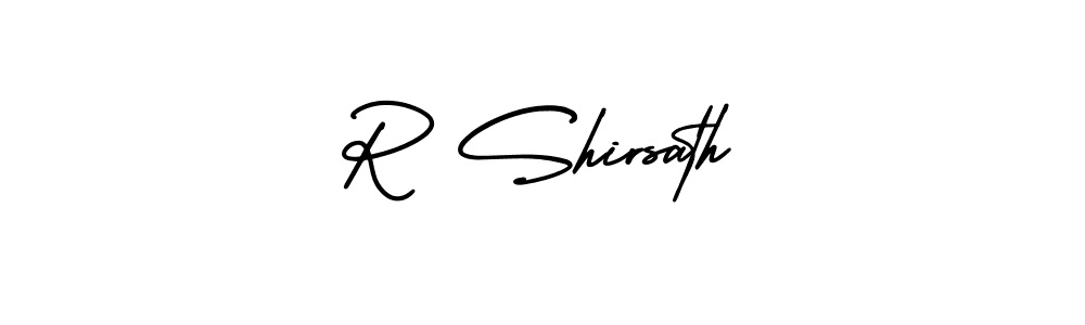 Create a beautiful signature design for name R Shirsath. With this signature (AmerikaSignatureDemo-Regular) fonts, you can make a handwritten signature for free. R Shirsath signature style 3 images and pictures png