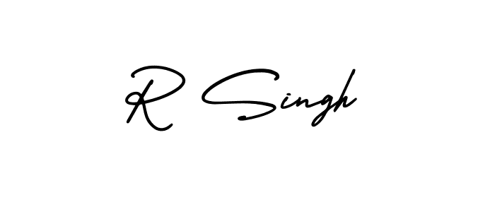 Use a signature maker to create a handwritten signature online. With this signature software, you can design (AmerikaSignatureDemo-Regular) your own signature for name R Singh. R Singh signature style 3 images and pictures png