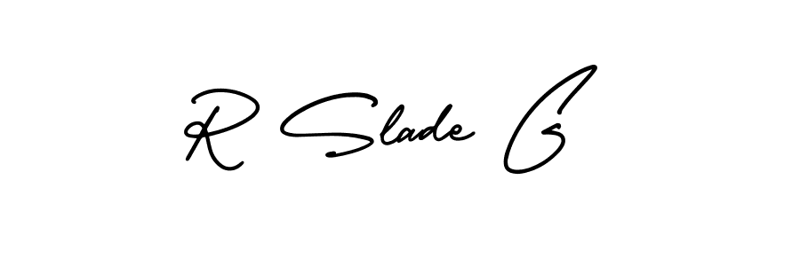 Make a beautiful signature design for name R Slade G. With this signature (AmerikaSignatureDemo-Regular) style, you can create a handwritten signature for free. R Slade G signature style 3 images and pictures png