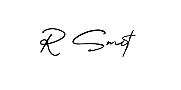 You should practise on your own different ways (AmerikaSignatureDemo-Regular) to write your name (R Smit) in signature. don't let someone else do it for you. R Smit signature style 3 images and pictures png