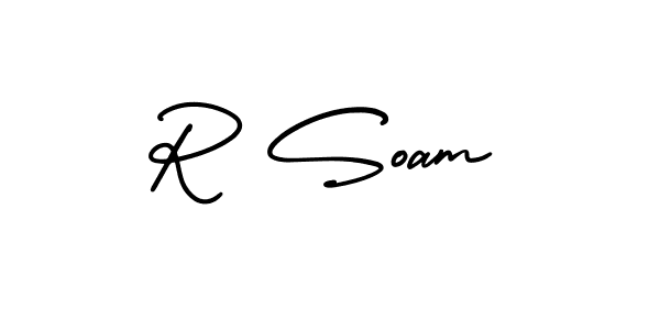 R Soam stylish signature style. Best Handwritten Sign (AmerikaSignatureDemo-Regular) for my name. Handwritten Signature Collection Ideas for my name R Soam. R Soam signature style 3 images and pictures png