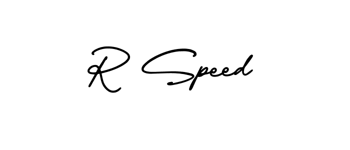 How to make R Speed signature? AmerikaSignatureDemo-Regular is a professional autograph style. Create handwritten signature for R Speed name. R Speed signature style 3 images and pictures png