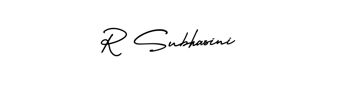 Design your own signature with our free online signature maker. With this signature software, you can create a handwritten (AmerikaSignatureDemo-Regular) signature for name R Subhasini. R Subhasini signature style 3 images and pictures png