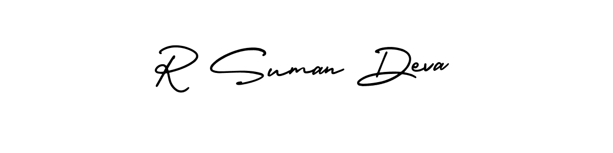 Also You can easily find your signature by using the search form. We will create R Suman Deva name handwritten signature images for you free of cost using AmerikaSignatureDemo-Regular sign style. R Suman Deva signature style 3 images and pictures png