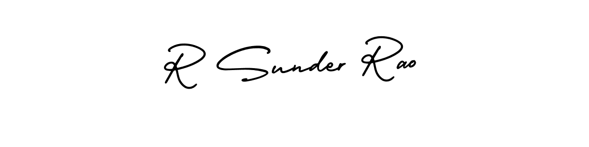 if you are searching for the best signature style for your name R Sunder Rao. so please give up your signature search. here we have designed multiple signature styles  using AmerikaSignatureDemo-Regular. R Sunder Rao signature style 3 images and pictures png