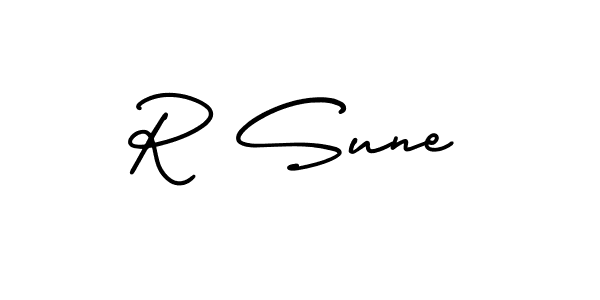 Similarly AmerikaSignatureDemo-Regular is the best handwritten signature design. Signature creator online .You can use it as an online autograph creator for name R Sune. R Sune signature style 3 images and pictures png