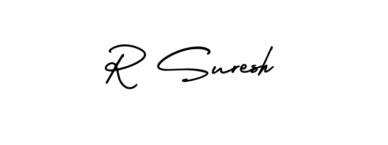 AmerikaSignatureDemo-Regular is a professional signature style that is perfect for those who want to add a touch of class to their signature. It is also a great choice for those who want to make their signature more unique. Get R Suresh name to fancy signature for free. R Suresh signature style 3 images and pictures png