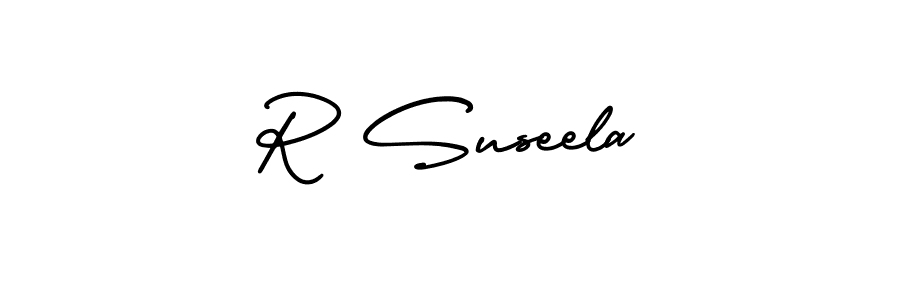 Check out images of Autograph of R Suseela name. Actor R Suseela Signature Style. AmerikaSignatureDemo-Regular is a professional sign style online. R Suseela signature style 3 images and pictures png