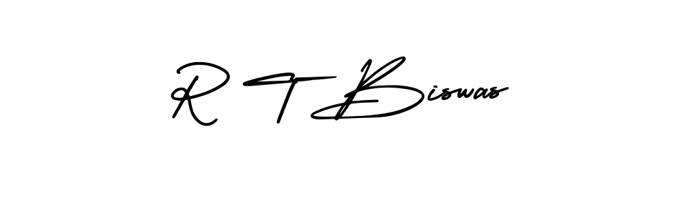 Use a signature maker to create a handwritten signature online. With this signature software, you can design (AmerikaSignatureDemo-Regular) your own signature for name R T Biswas. R T Biswas signature style 3 images and pictures png