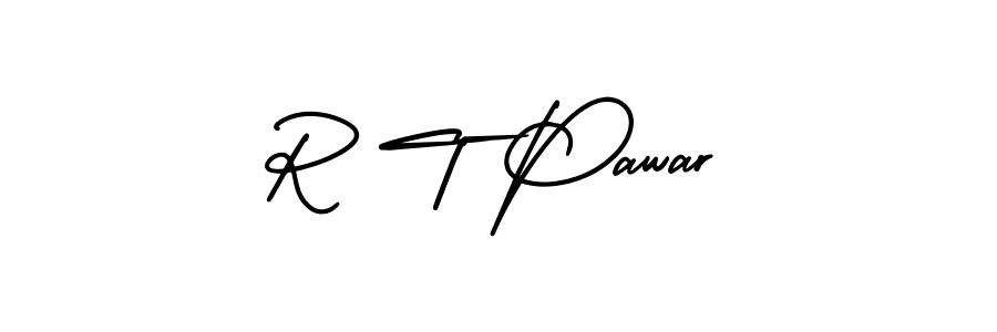 Make a beautiful signature design for name R T Pawar. With this signature (AmerikaSignatureDemo-Regular) style, you can create a handwritten signature for free. R T Pawar signature style 3 images and pictures png