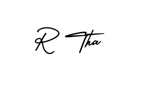 Design your own signature with our free online signature maker. With this signature software, you can create a handwritten (AmerikaSignatureDemo-Regular) signature for name R Tha. R Tha signature style 3 images and pictures png