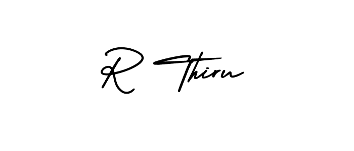 You should practise on your own different ways (AmerikaSignatureDemo-Regular) to write your name (R Thiru) in signature. don't let someone else do it for you. R Thiru signature style 3 images and pictures png