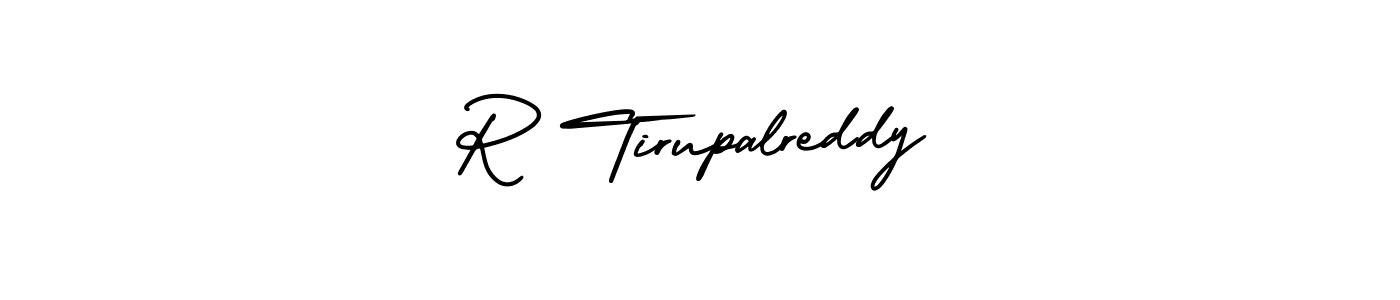 How to make R Tirupalreddy signature? AmerikaSignatureDemo-Regular is a professional autograph style. Create handwritten signature for R Tirupalreddy name. R Tirupalreddy signature style 3 images and pictures png