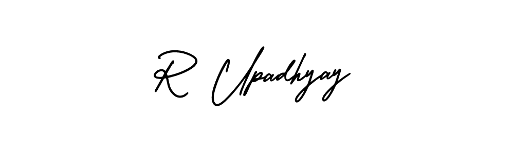 How to make R Upadhyay name signature. Use AmerikaSignatureDemo-Regular style for creating short signs online. This is the latest handwritten sign. R Upadhyay signature style 3 images and pictures png