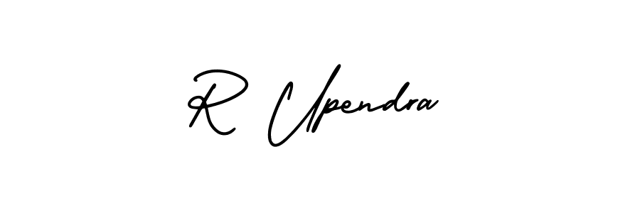 Also we have R Upendra name is the best signature style. Create professional handwritten signature collection using AmerikaSignatureDemo-Regular autograph style. R Upendra signature style 3 images and pictures png