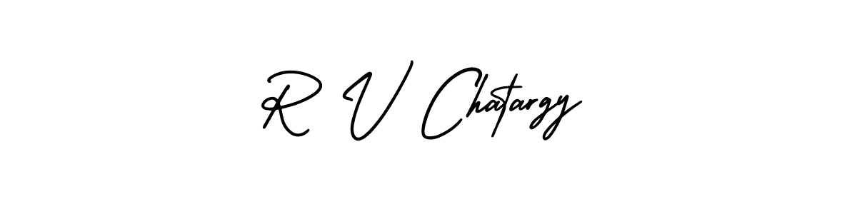 R V Chatargy stylish signature style. Best Handwritten Sign (AmerikaSignatureDemo-Regular) for my name. Handwritten Signature Collection Ideas for my name R V Chatargy. R V Chatargy signature style 3 images and pictures png