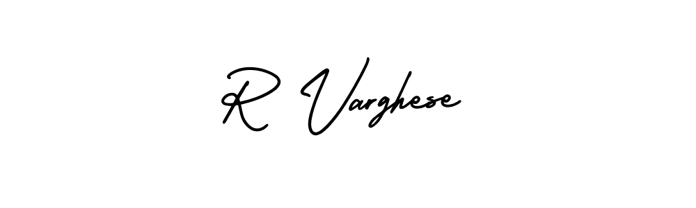 Design your own signature with our free online signature maker. With this signature software, you can create a handwritten (AmerikaSignatureDemo-Regular) signature for name R Varghese. R Varghese signature style 3 images and pictures png