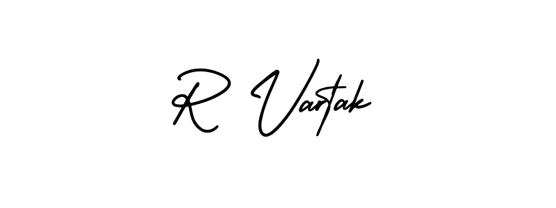 Similarly AmerikaSignatureDemo-Regular is the best handwritten signature design. Signature creator online .You can use it as an online autograph creator for name R Vartak. R Vartak signature style 3 images and pictures png