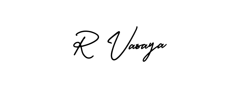 It looks lik you need a new signature style for name R Vasaya. Design unique handwritten (AmerikaSignatureDemo-Regular) signature with our free signature maker in just a few clicks. R Vasaya signature style 3 images and pictures png