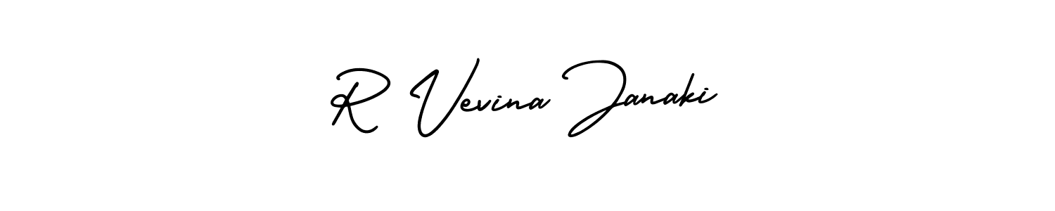Also You can easily find your signature by using the search form. We will create R Vevina Janaki name handwritten signature images for you free of cost using AmerikaSignatureDemo-Regular sign style. R Vevina Janaki signature style 3 images and pictures png