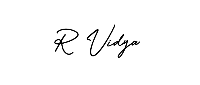 It looks lik you need a new signature style for name R Vidya. Design unique handwritten (AmerikaSignatureDemo-Regular) signature with our free signature maker in just a few clicks. R Vidya signature style 3 images and pictures png