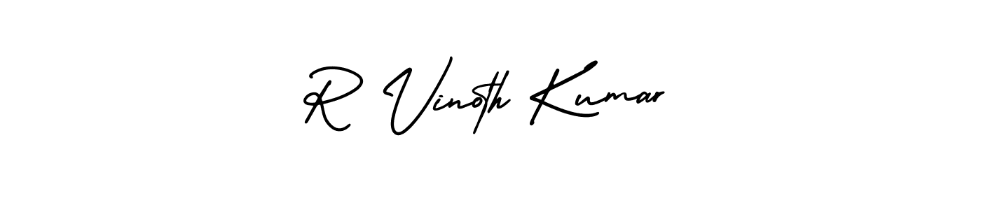 How to make R Vinoth Kumar signature? AmerikaSignatureDemo-Regular is a professional autograph style. Create handwritten signature for R Vinoth Kumar name. R Vinoth Kumar signature style 3 images and pictures png