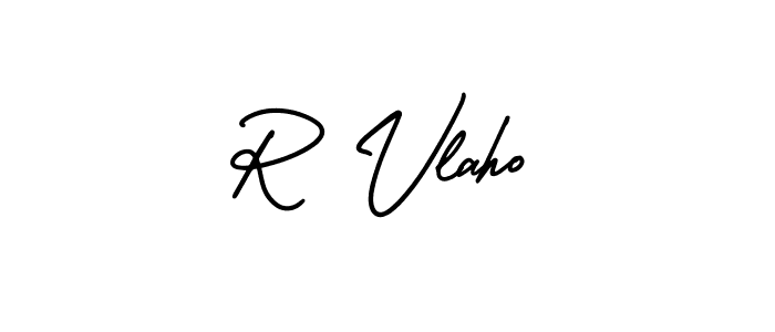 Design your own signature with our free online signature maker. With this signature software, you can create a handwritten (AmerikaSignatureDemo-Regular) signature for name R Vlaho. R Vlaho signature style 3 images and pictures png