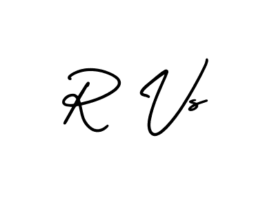 You should practise on your own different ways (AmerikaSignatureDemo-Regular) to write your name (R Vs) in signature. don't let someone else do it for you. R Vs signature style 3 images and pictures png