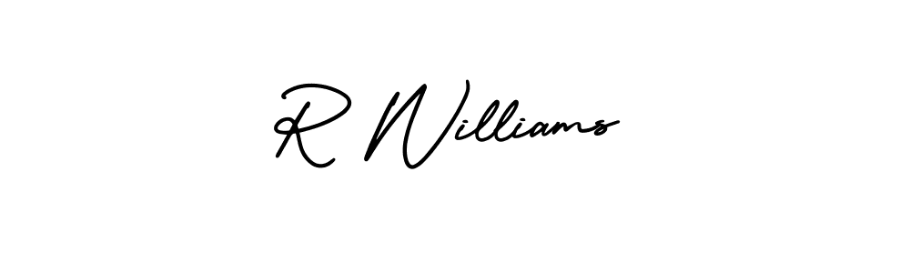 Also we have R Williams name is the best signature style. Create professional handwritten signature collection using AmerikaSignatureDemo-Regular autograph style. R Williams signature style 3 images and pictures png