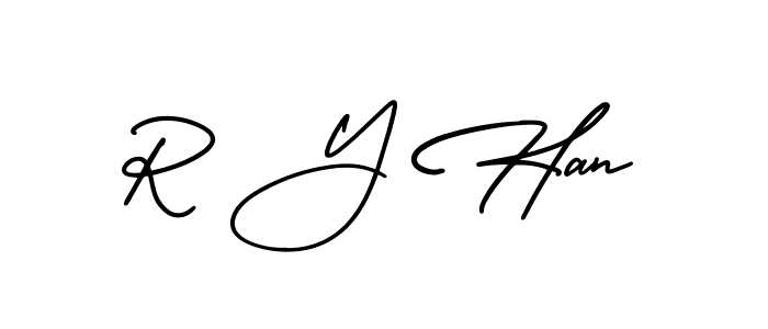 How to Draw R Y Han signature style? AmerikaSignatureDemo-Regular is a latest design signature styles for name R Y Han. R Y Han signature style 3 images and pictures png