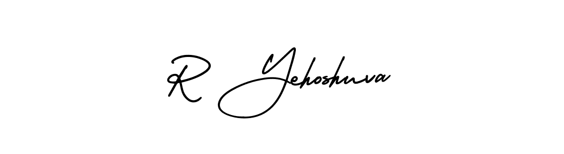 Use a signature maker to create a handwritten signature online. With this signature software, you can design (AmerikaSignatureDemo-Regular) your own signature for name R Yehoshuva. R Yehoshuva signature style 3 images and pictures png