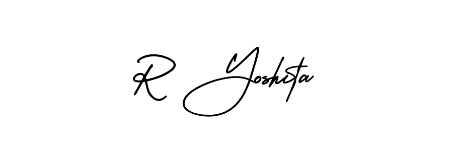 Also we have R Yoshita name is the best signature style. Create professional handwritten signature collection using AmerikaSignatureDemo-Regular autograph style. R Yoshita signature style 3 images and pictures png