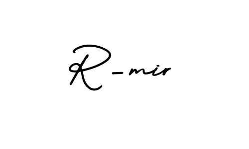 Similarly AmerikaSignatureDemo-Regular is the best handwritten signature design. Signature creator online .You can use it as an online autograph creator for name R-mir. R-mir signature style 3 images and pictures png