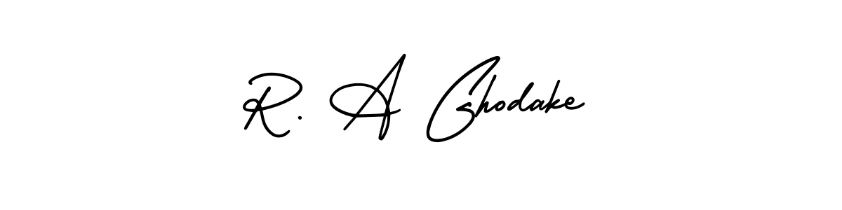 Make a beautiful signature design for name R. A Ghodake. With this signature (AmerikaSignatureDemo-Regular) style, you can create a handwritten signature for free. R. A Ghodake signature style 3 images and pictures png