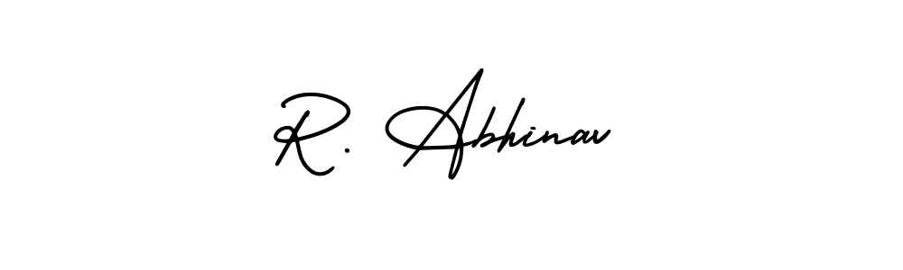 AmerikaSignatureDemo-Regular is a professional signature style that is perfect for those who want to add a touch of class to their signature. It is also a great choice for those who want to make their signature more unique. Get R. Abhinav name to fancy signature for free. R. Abhinav signature style 3 images and pictures png
