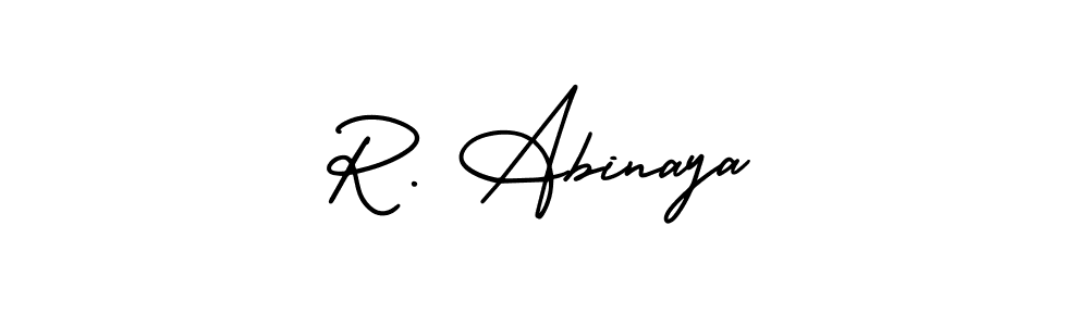R. Abinaya stylish signature style. Best Handwritten Sign (AmerikaSignatureDemo-Regular) for my name. Handwritten Signature Collection Ideas for my name R. Abinaya. R. Abinaya signature style 3 images and pictures png