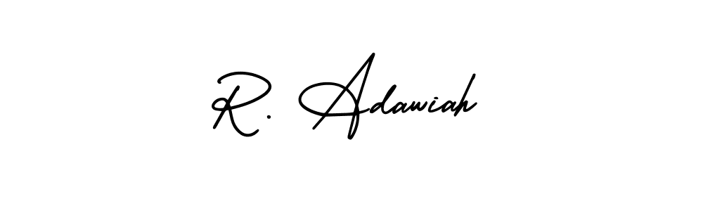 Make a short R. Adawiah signature style. Manage your documents anywhere anytime using AmerikaSignatureDemo-Regular. Create and add eSignatures, submit forms, share and send files easily. R. Adawiah signature style 3 images and pictures png