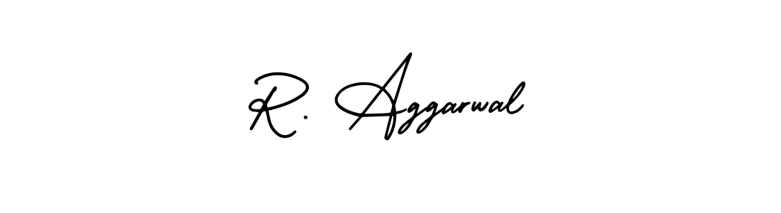 You should practise on your own different ways (AmerikaSignatureDemo-Regular) to write your name (R. Aggarwal) in signature. don't let someone else do it for you. R. Aggarwal signature style 3 images and pictures png