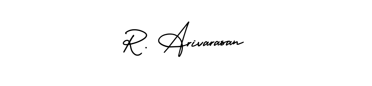 This is the best signature style for the R. Arivarasan name. Also you like these signature font (AmerikaSignatureDemo-Regular). Mix name signature. R. Arivarasan signature style 3 images and pictures png
