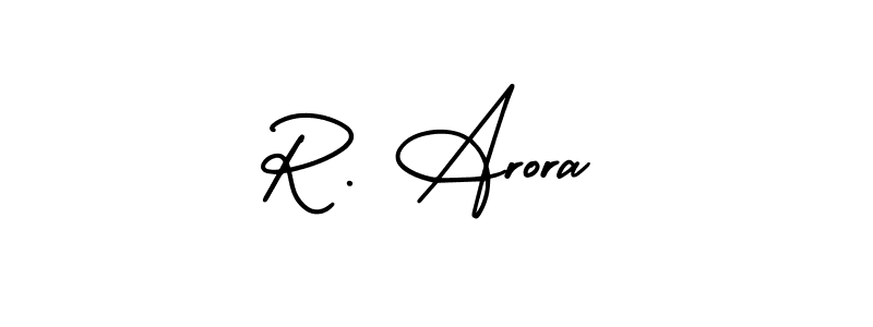 AmerikaSignatureDemo-Regular is a professional signature style that is perfect for those who want to add a touch of class to their signature. It is also a great choice for those who want to make their signature more unique. Get R. Arora name to fancy signature for free. R. Arora signature style 3 images and pictures png