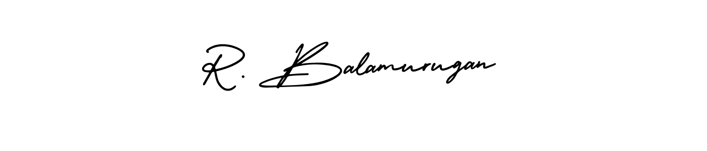 How to make R. Balamurugan name signature. Use AmerikaSignatureDemo-Regular style for creating short signs online. This is the latest handwritten sign. R. Balamurugan signature style 3 images and pictures png