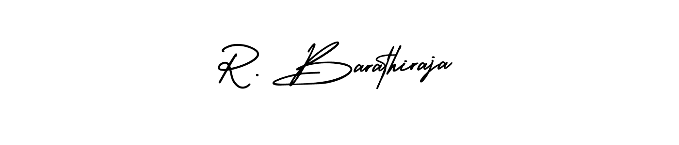 This is the best signature style for the R. Barathiraja name. Also you like these signature font (AmerikaSignatureDemo-Regular). Mix name signature. R. Barathiraja signature style 3 images and pictures png