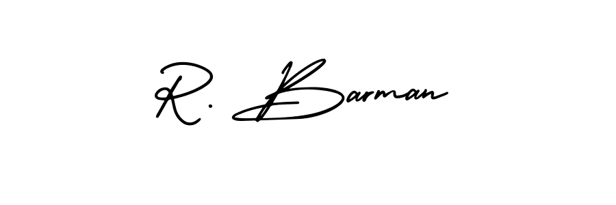 How to Draw R. Barman signature style? AmerikaSignatureDemo-Regular is a latest design signature styles for name R. Barman. R. Barman signature style 3 images and pictures png