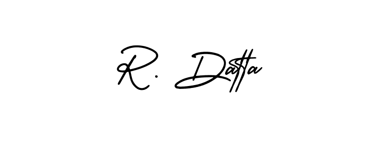 Design your own signature with our free online signature maker. With this signature software, you can create a handwritten (AmerikaSignatureDemo-Regular) signature for name R. Datta. R. Datta signature style 3 images and pictures png