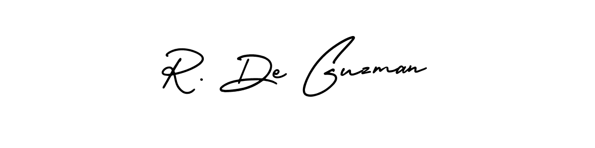 Also we have R. De Guzman name is the best signature style. Create professional handwritten signature collection using AmerikaSignatureDemo-Regular autograph style. R. De Guzman signature style 3 images and pictures png